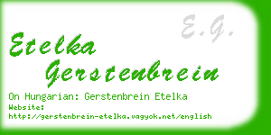 etelka gerstenbrein business card